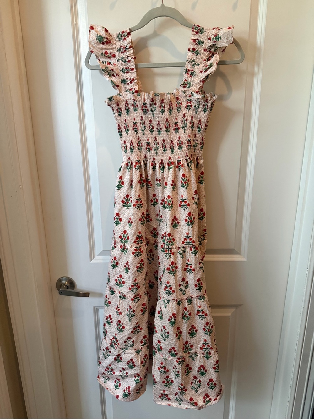Hill House Cream Dress with Red and Green Floral Print - Picture 4 of 4